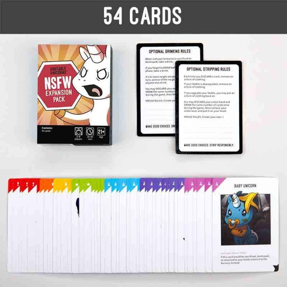 54 Card Set ~NEW~ NSFW Expansion Pack Unstable Unicorns 