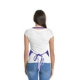 thumbnail image 3 of DALIX Apron Commercial Restaurant Home Bib Spun Poly Cotton Kitchen Aprons (3 Pockets) in Striped Purple, 3 of 6