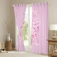 thumbnail image 3 of Homewish Kawaii Leopard Cheetah Curtains Pack of 2 (42x84 Each) for Kids, Cute Cartoon Animal Curtains Blackout, Girly Pink Polkadots Bedroom Curtains, Blackout Curtains Room Decor, 3 of 6
