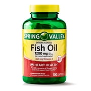 Spring Valley Fish Oil Enteric Coated Softgels, 1200mg, 100 Count