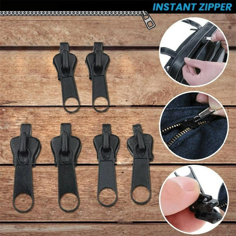 Zip Slider Replacement 3 Sizes 12Pieces No Tools Universal Zip