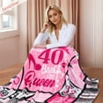 thumbnail image 4 of Birthday Blanket Birthday Gifts for Women - Stepping into 30th Birthday Like A Queen 50" X 60" Soft Throw Blanket - Best Happy 30th Birthday Gifts for Women 30th Woman Birthday Gift Ideas, 4 of 5