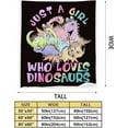 thumbnail image 2 of Just A Girl Who Loves Dinosaurs Blanket Cute Dinosaurs Decor Throw Blanket Gifts for Girls Super Warm Soft Plush Lightweight Fleece Flannel Blanket Winter Bedding Blanket for Kids Adults Women 60"x80", 2 of 6