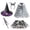 Silver-qkKS0, variant on OJSFQUFP Halloween Cos Clothes Girls Witch Skirt with Witch Hat Child Tutu Skirt Cos Clothes Halloween Dress-Up