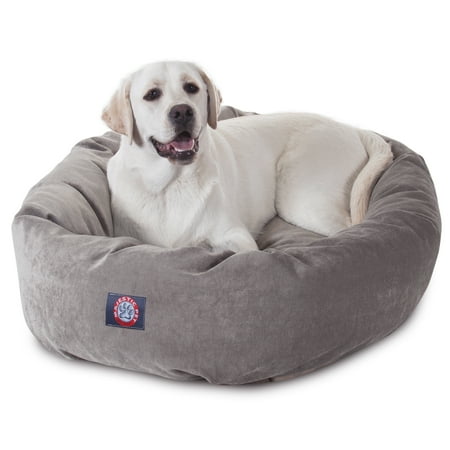 UPC: 0788995526537 | Majestic Pet | Villa Velvet Bagel Pet Bed For Dogs  Vintage  Large