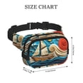 thumbnail image 4 of Disketp Whimsical Sailboat Ocean Art Riñonera de Doble Capa, Bolsa de Cintura Ajustable para Viajes, Correr y Senderismo, Riñonera Ligera para Hombre y Mujer, 4 of 9