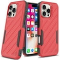 thumbnail image 2 of For Apple iPhone 16 Pro (6.3") Premium Design Hybrid lined Shockproof Rugged Textured 2in1 Hard PC & Silicone TPU Non Slip Tough Cover ,Xpm Phone Case [ Red ], 2 of 12