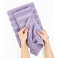 thumbnail image 5 of American Soft Linen Luxury 4 Piece Bath Towel Set, 100% Cotton Turkish Bath Towels for Bathroom, Lilac, 5 of 9