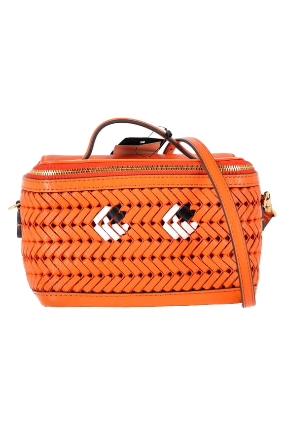 Pre-Owned Anya Hindmarch The Neeson Box Top Handle Bag in Orange Goat Leather
