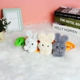 thumbnail image 5 of Bunny Plush Toy Set,3Pcs Fluffy Rabbits in a Plush Carrot Bag, Great Gift for Baby and Toddler Girls or Boys, 5 of 6