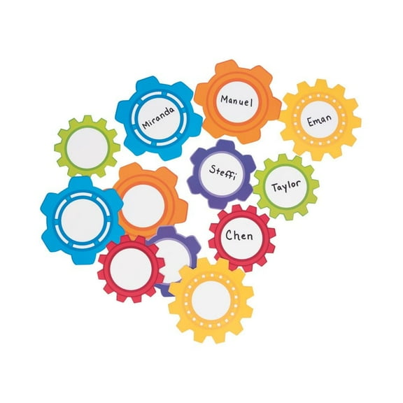 Gear Shaped Cutouts - Educational - 48 Pieces