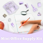 8 Pack Mini Office Supply Kits – Includes Mini Stapler, Scissors, Staple Remover, Puncher, Pencil Sharpener, Tape Dispenser