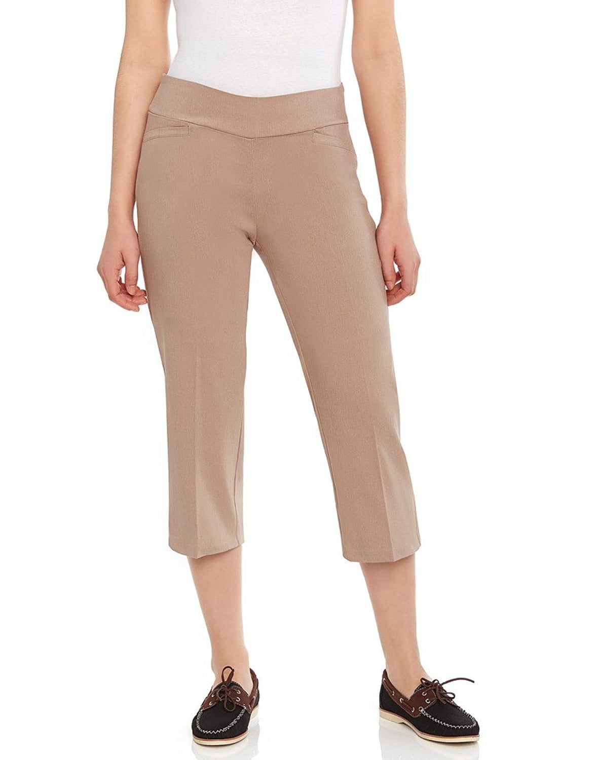 Pull on khaki capris Clearance