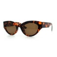 thumbnail image 5 of Womens Thick Plastic Cat Eye Retro Vintage Mod Style Gothic Sunglasses Tortoise - Brown, 5 of 8