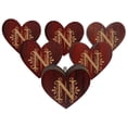 thumbnail image 1 of IBA Indianbeautifulart Red Engraved Knobs 10 Pc Furniture Wooden Scallop Knobs Rustic Drawer Pull, 1 of 3