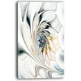 thumbnail image 2 of Designart 'White Stained Glass Floral Art ' Large Floral Wall Art Canvas, 2 of 3