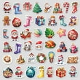 50Pack 2024 New Nordic Style Christmas Doodle Stickers Festive DIY