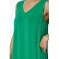 thumbnail image 5 of Women's PLUS Essentials Luxe Jersey Tunic V-Neck Relaxed Fit Sleeveless Top, 5 of 7