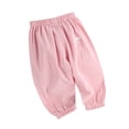 thumbnail image 2 of Huanglei Kids' And Linen Pants With Elastic Waist Long Pants Skin Friendly For Active Boys & Girls Boys Joggers Pants, 2 of 4