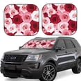 thumbnail image 1 of Fotbe Rose 2-Piece Car Windshield Sun Shade | Sun Blocker for Car Windshield | Foldable Automotive Interior Accessories for Sun Protection-Small, 1 of 6