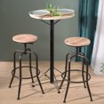 thumbnail image 3 of HouseInBox Industrial Bar Stools Set of 2 Adjustable Counter Height Bar Stools for Kitchen Island, Home Bar Furniture, Oak, 3 of 7