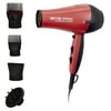 KISS Red Tourmaline Ceramic Hair Dryer with 4 Additional Styling Attachments, 1875 Watts, Red