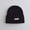 Black, variant on Boys Girls Solid Color Knit Print Beanie Hat Warm Thermal Fall Winter Casual Everyday Stocking Cap for Kids(Beige,0-15 Years)