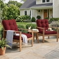 thumbnail image 6 of Kimunuk Outdoor Chair Cushions Set of 2, 39 x 20 in Non Slip Porch Swing Cushion Seat Back Cushions with Ties for Indoor Patio Rocking Chair, Burgundy, 6 of 7