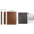 thumbnail image 6 of Portfolio Business Padfolio Folder with Zipper, Conference Meeting Executive File Legal Document Organizer with Pockets Letter Size A4 Writing Pad Notepad Padfolio for Father's Day Gift -Brown, 6 of 7