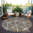 thumbnail image 6 of Addison Rugs Chantille Indoor/Outdoor Transitional Geometric Brown Washable Round Rug, 8' x 8', 6 of 6