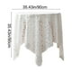 thumbnail image 2 of Mantel con flecos | Mantel de mesa blanco decorativo cuadrado 35.4x35.4 in | Poliéster aspecto lino lavable | Funda de sofá para mesa de comedor | Fiesta de bodas Barbacoa Decoración del hogar |, 2 of 5