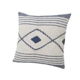 thumbnail image 6 of Laddha Home Designs Handwoven Diamond Cotton Throw Pillow Cover - 20" - White and Blue, 6 of 8