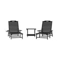 thumbnail image 2 of Flash Furniture Monterey Indoor/Outdoor Adirondack Set with 2 Loungers and Side Table Black 3, 2 of 14