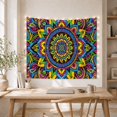 thumbnail image 5 of Floral Garden Mandala with Square Built Around Complex, Mystical Fantasy for Space Lovers, Galaxy Room Decor, Mother'S Day Gift, Tapestry Wall Hanging for Bedroom and Dorm, 5 of 7