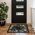 thumbnail image 2 of Moynesa 2'x3' Floral Rugs for Entryway, 2x3ft Washable Kitchen Rugs Ultra-Thin Soft Rug, Non Slip Indoor Door Mat Stain Resistant Boho Small Rug Low-Pile Throw Rug for Bathroom Bedroom,Black, 2 of 6