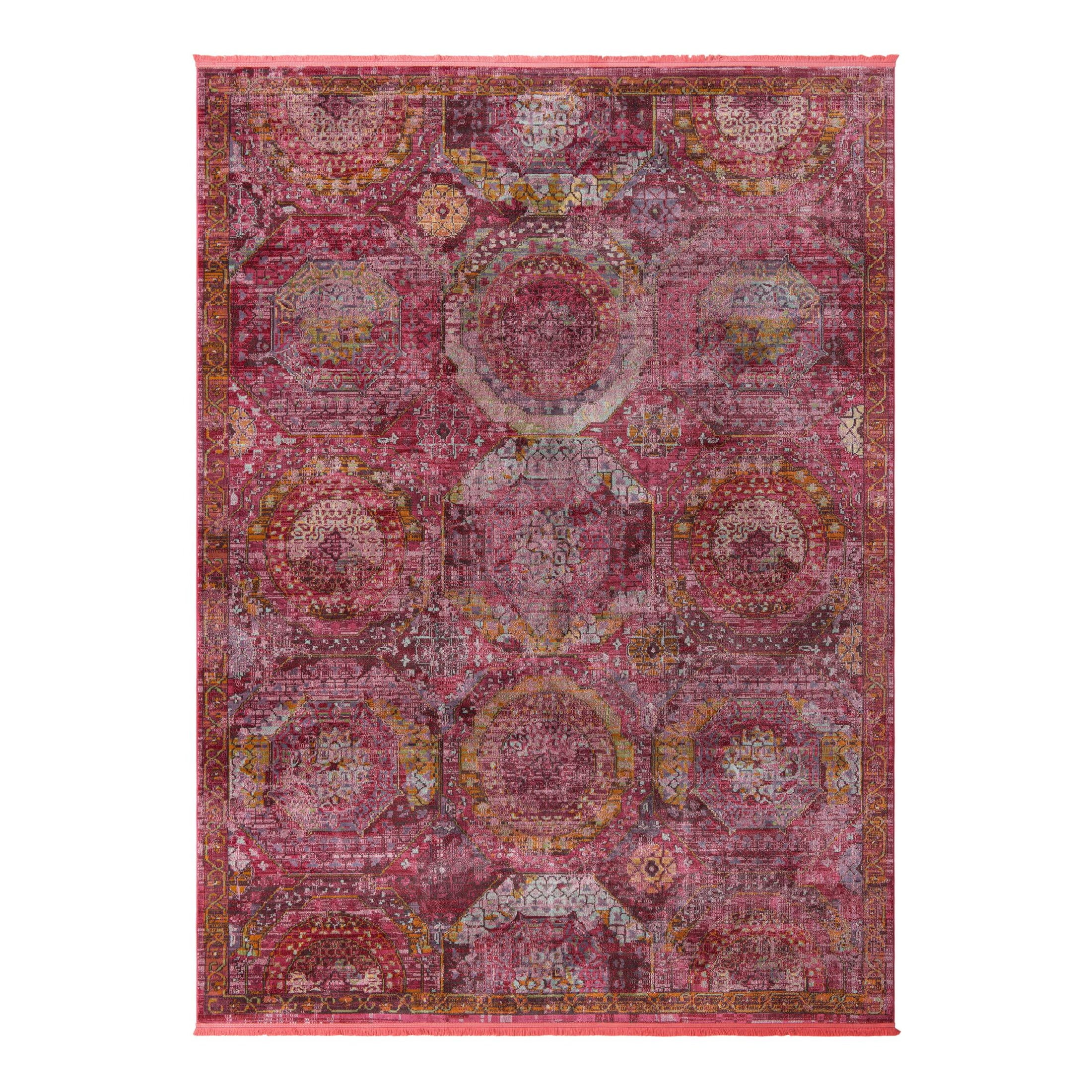 Unique Loom Baracoa Collection Area Rug - Coppelia (9' x 12' Rectangle Pink/Ivory)