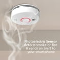 Kidde Hardwired Smart Smoke Detector with Battery Backup, 85 decibel alarm, & Voice Alerts