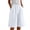 White, variant on Staki Womens Shorts Casual Cotton Linen Shorts Elastic Drawstring Summer Beach Vacation Shorts Pockets(Gray,XL)