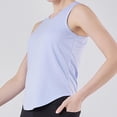 thumbnail image 4 of Miluxas Women's Lightweight Workout Tank Top – Curved Hem Moisture Wicking Athletic Solid Vests Casual Outdoor Active Wear Purple, 4 of 5