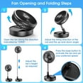 thumbnail image 7 of Belife X8-Lite Portable Fan, Cordless 7200mAh Battery Powered Rechargeable USB Fan, Desk Fan, Floor fan, Foldable Telescopic Fan for Home Bedroom Sleeping Office Camping Travel Sports, 7.7" (Black), 7 of 7
