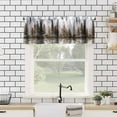 thumbnail image 4 of Misty Forest Valance Curtain, Rustic Farmhouse Pine Tree Landscape Country Woodland Deer Print Blackout Short Window Drape for Kitchen Living Room Bedroom, 54x18inch, 4 of 6