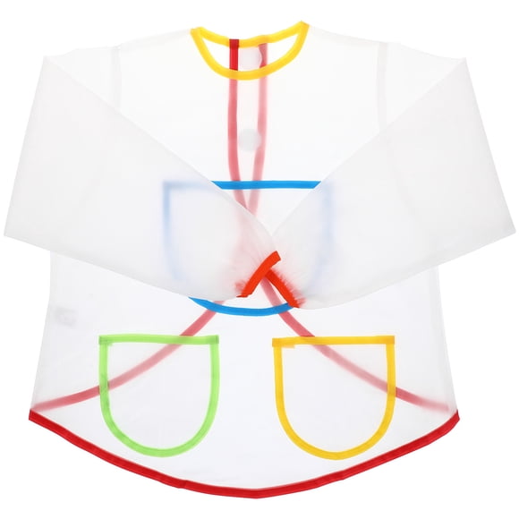 LOLIPPYY 2Pcs Long Sleeved Kids Drawing Smock PVC for Art and Painting Activities