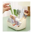 thumbnail image 6 of Small Multifunctional Desk Organizer Caddy Home Accessory Tray for Stationery Art And Bathroom Storage Versatile Plastic Compartment Holder Pink 16*14Cm, 6 of 7