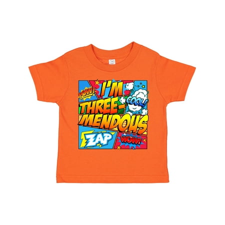

Inktastic I m Three Mendous Gift Toddler Boy or Toddler Girl T-Shirt