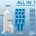 thumbnail image 2 of Disposable Toilet Brush with 112 Refills, Toilet Bowl Wand and Holder, White Toilet Cleaning Brush, Toilet Bowl Wand Kit Wall-mounted, Toilet Brush Refill for Efficient and Deep Scrub Toilet., 2 of 6