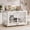 White, variant on YOKWOK 42 Inch Heavy Duty Dog Crate Furniture, Large Dog Kennel with 6 Locks & & Double Door, Escape-Proof Indoor Dog Cage for Large Dogs, Chew Resistant Metal Dog House, Black