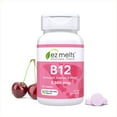 thumbnail image 3 of (2 pack) EZ Melts Dissolvable B12 2,500 mcg - Vitamin B12 for Energy & Immune Support - Hair & Skin Supplement - Non-GMO, Vegan & Gluten-Free - Red Cherry - 90 Sublingual Tablets (90 Servings), 3 of 11