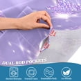 thumbnail image 5 of 54x18 Inches Valance Curtain Lavender Glitter Stars Pattern Window Curtains Rod Pocket Design for Kitchen Living Room Bedroom, 5 of 6
