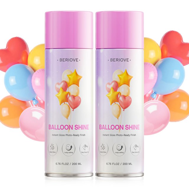 Spray abrillantador para globos BERIOVE 2 unidades 400 ml secado rápido