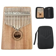 Angle View: VACHAN Kalimba Thumb Piano 17 Keys, Portable Finger Piano with Waterproof Protective Box,Tune Hammer and Study Instruction,Portable Mbira Sanza Finger Piano,Gift for Kids Adult Beginners Professional